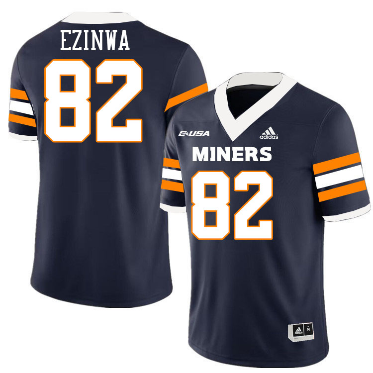 #82 Judah Ezinwa UTEP Jersey,UTEP Miners College Football Jersey,Uniforms-Navy
